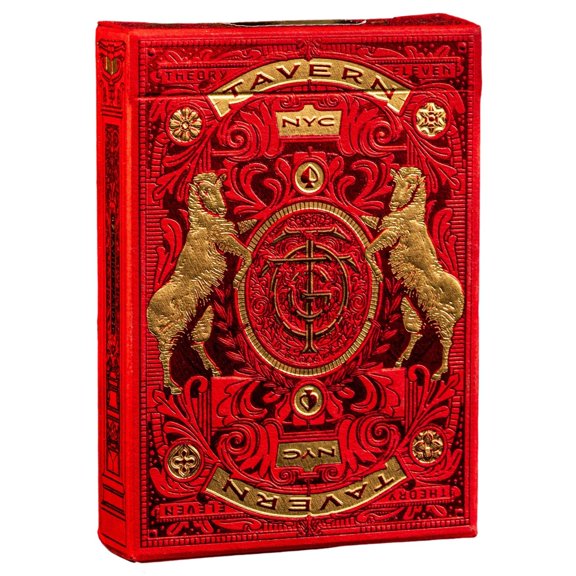 theory11 Tavern on the Green Playing Cards  Red Edition, Premium Collectible Poker Deck, Standard Index
