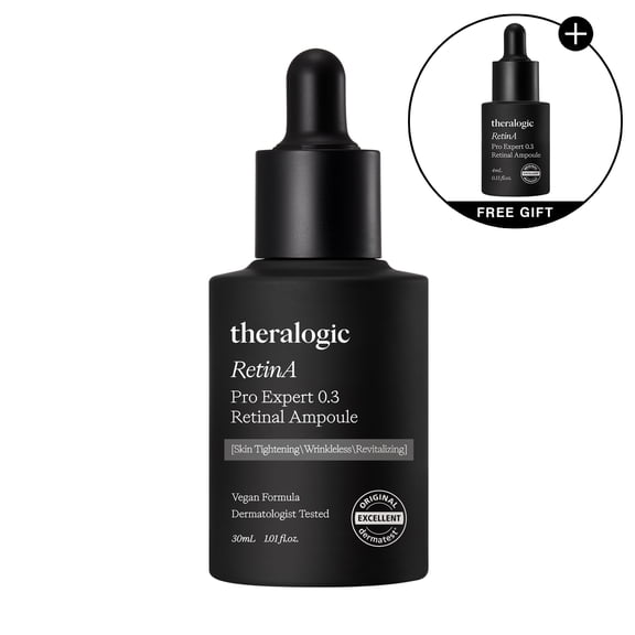 theralogic RetinA Pro Expert 0.3 Retinal Ampoule (30ml + gift 4ml)  Advanced Retinal Skin-Tightening & Radiance Boosting Bundle
