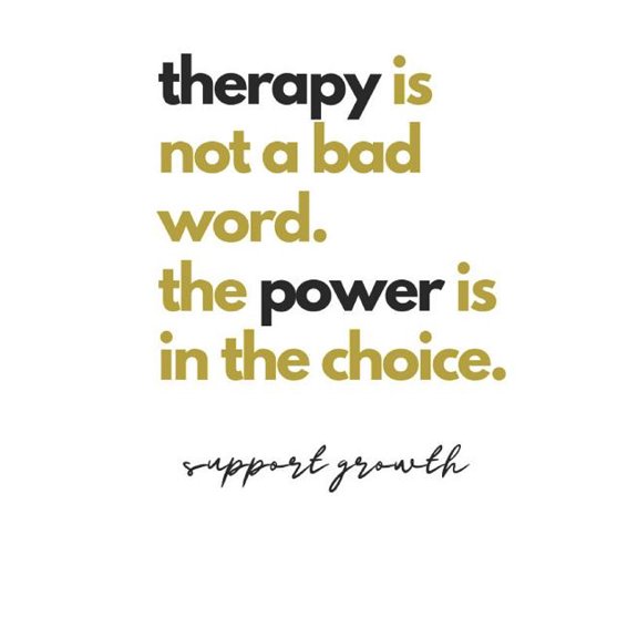 therapy is not a bad word. the power is in the choice. support growth: Quote Notebook (Paperback)