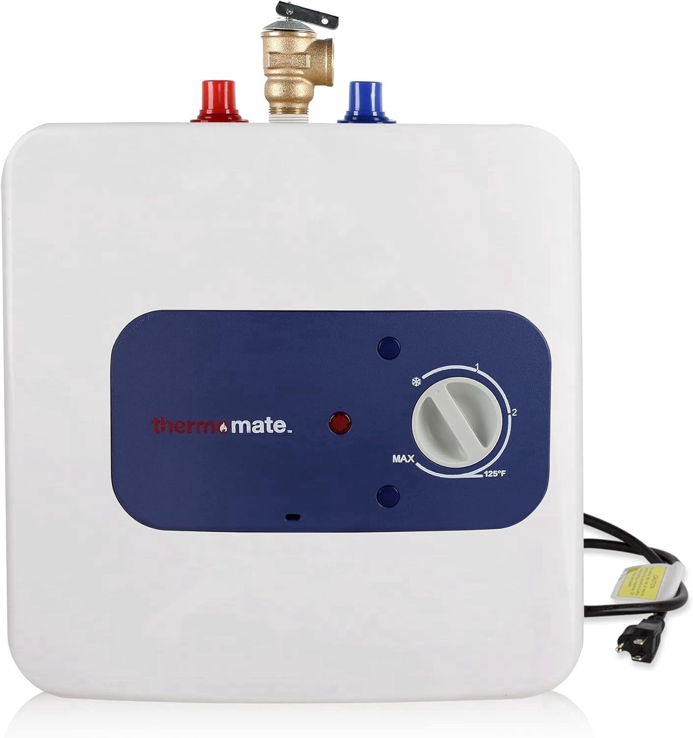 thermomate Mini Tank 1.32 Gal 1440W 120V Compact Element Point of Use Electric Water Heater,Wall or Floor Mounted,ES150,White