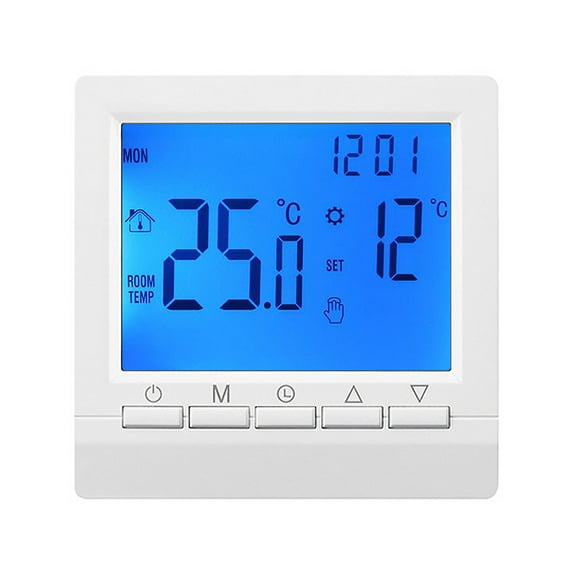 thermostat,Mounted 5 2 Wired Boiler With Screen Button And Low Temperature With Lcd Screen 2 With Child Lcd Screen Lock And Low 5 2 With Boiler With Lcd Backlit