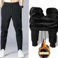 thick lamb wool sweatpants men‘s elastic stretch sports pants casual