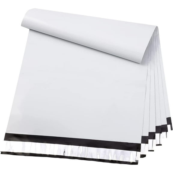 thicken Poly Mailers 10x13 Inch 100 Pcs Shipping Bags for Clothing, Shipping Envelopes, Strong Self Seal Mailing Bags for Small Business, Poly Bags for Clothes Whit e
