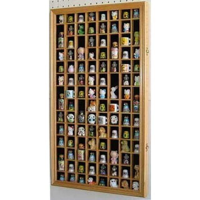 thimble solid wood frame display case holder wall glass door