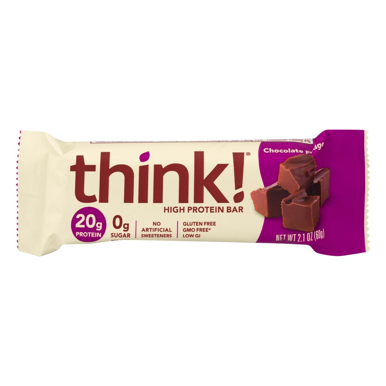 think! 20g Protein Bar - Chocolate Fudge, 2.1 oz (Package May Vary)