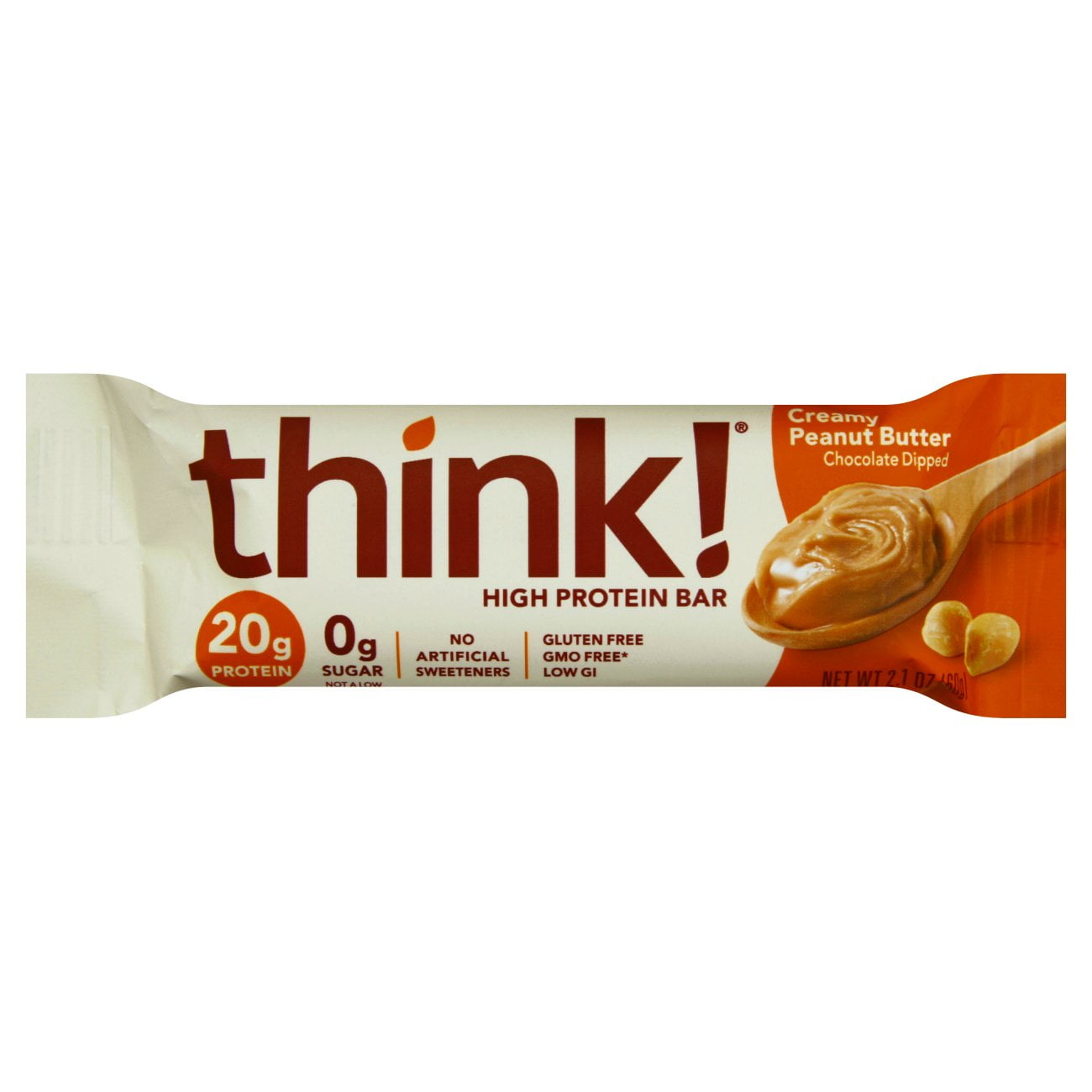 think! 20g Protein Bar - Creamy Peanut Butter, 2.1 oz (Package May Vary)