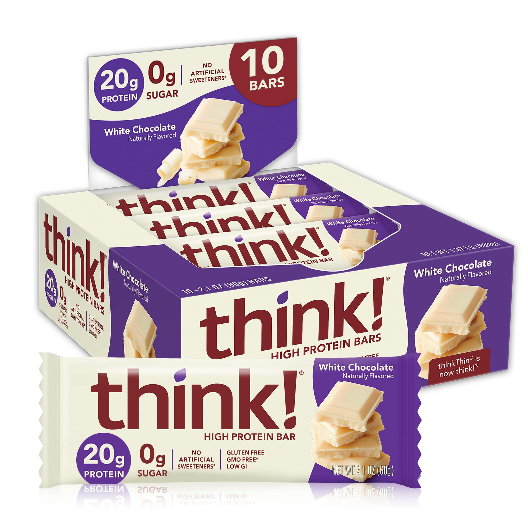 think! Protein Bars, High Protein Snacks, Gluten Free, Sugar Free