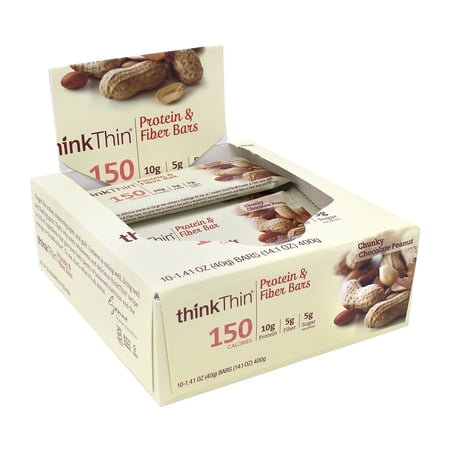 thinkThin Gluten Free Chocolate Peanut Protein Bar 10 Bars/Box (307-00116)