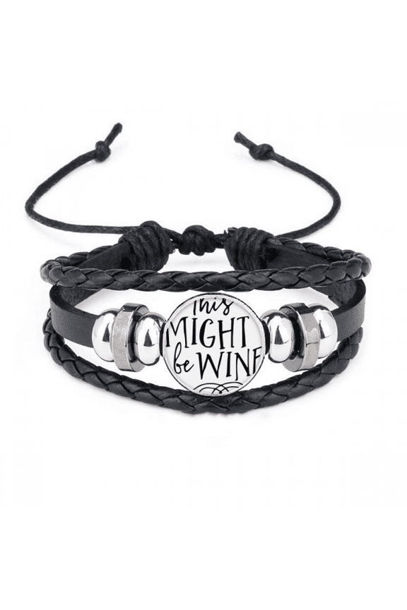 this might be wine ldesign bracelet braided leather woven wristband