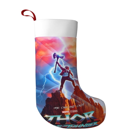 thor love and thunder Ultra soft velvet Christmas socks, Large Super Soft Christmas Stockings For Christmas Xmas Tree Holiday Fireplace Family Decor Gifts