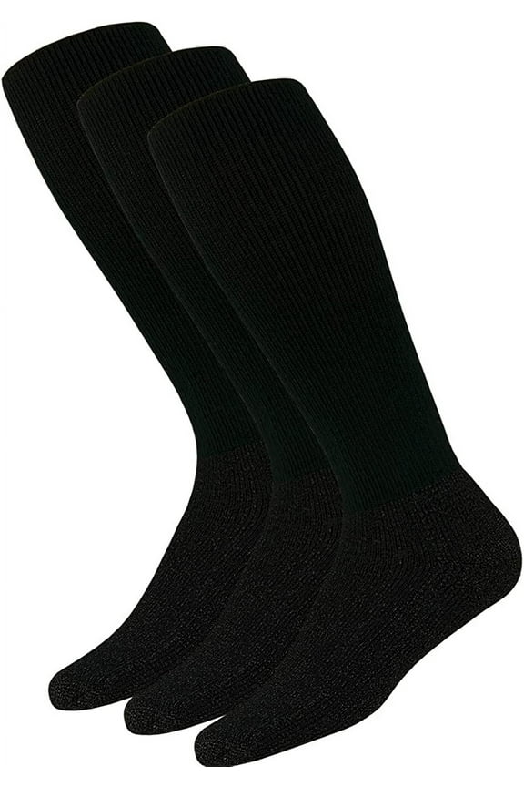 unisex-adult Ms Max Cushion Military Anti-fatigue Over the Calf Socks Large Black (3 Pair Pack)