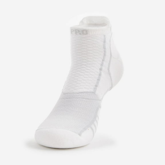 thorlos unisex-adult Unisex Prolite Ultra-light Cushion No Show Tab - Rocket Grip  100 WHITE