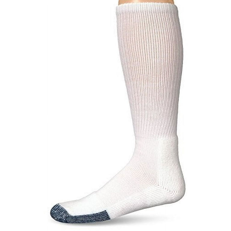 thorlos unisex b basketball thick padded over the calf sock, white