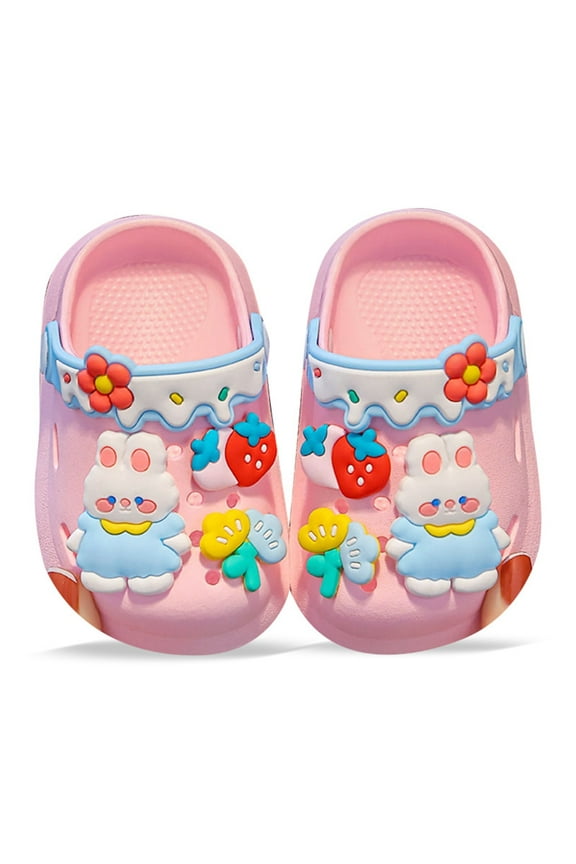 Toddler Clogs Girls Boys Clogs Garden Shoes Cartoon Slides Toddler Sandals Beach Kids Slippers