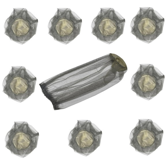 thovorrnl 10pcs Mosquito Head Net Mesh Hat Face Netting Protective Cover Fly Insects Bugs Preventing