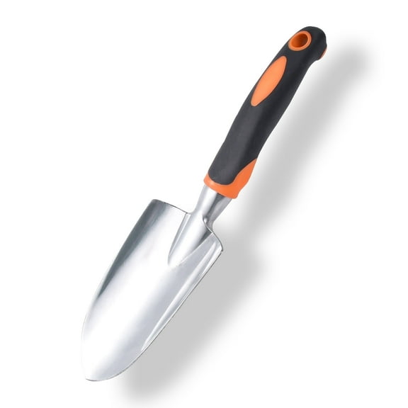 thovorrnl Garden Trowel, Aluminum Garden Trowels for Weeding Planting, with Hole, Orange, 11.8''