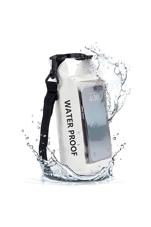Waterproof Bag 2L Dry Bag with Built-in Phone Pouch, Roll Top Waterproof Phone Bags for Kayaking, Boating, Rafting, Beach