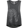 thumbnail image 1 of thread tank artisan elephant women's sleeveless muscle tank top charcoal 2x-large, 1 of 4
