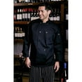 thumbnail image 1 of threads unisex classic with mesh chef coat, black, x-small, 1 of 5