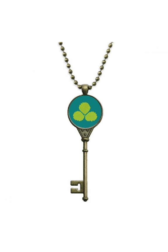 three mint cartoon key necklace pendant tray embellished chain