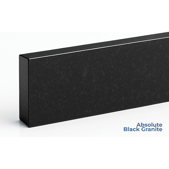 threshold.shop Absolute Black Granite Vanity Backsplash or Sidesplash 72 x 4 x 3/4 in