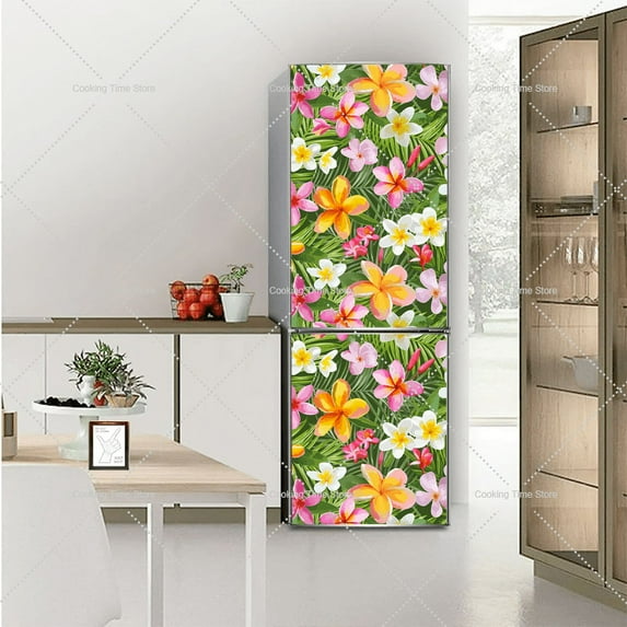 tic Little Flower Fridge WrapMural Sticker Refrigerator Wrap PVC Vinyl Decorative Fridge Decals Self