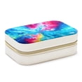thumbnail image 1 of tie dye Velvet Portable Earring Holder with Removable Compartment - Gift-Worthy Jewelry Stand and Travel Organizer with Necklace Holder, 1 of 7