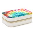 thumbnail image 1 of tie dye Velvet Portable Jewelry Box with Removable Compartment - Ideal Bracelet Holder and Necklace Organizer - Gift, 1 of 7