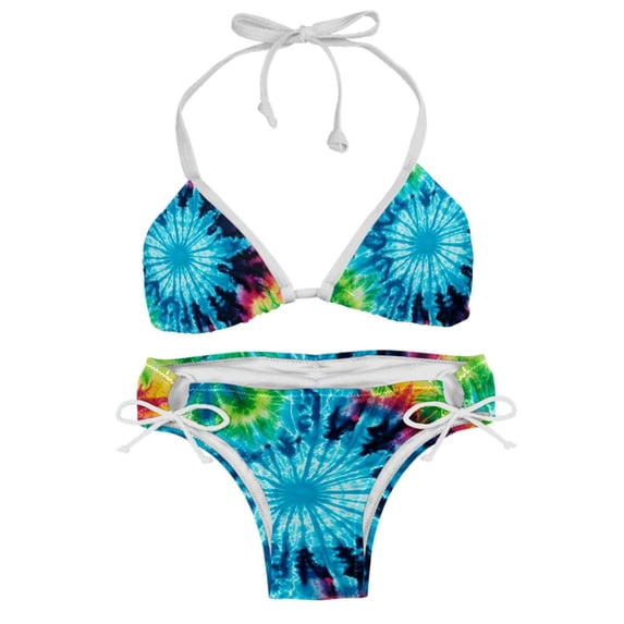 tie dye104 Bikini Set with Detachable Sponge & Adjustable Strap, Two-Pack, Ideal for Beach & Pool, Swimsuit Swimsuits Bikini