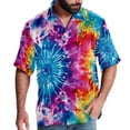 thumbnail image 1 of tie dye117 Men's Short Sleeve Poplin Shirt, Casual Button Down Shirts, Printed Summer Beach Shirt, Unisex Casual Button Down Top, 1 of 6