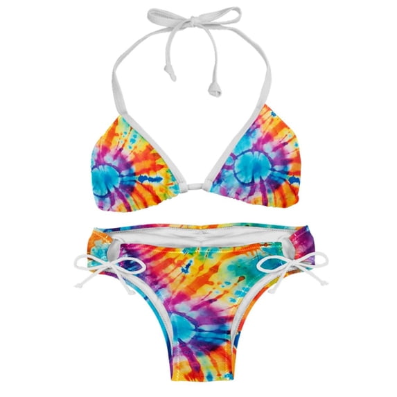 tie dye131 Detachable Sponge Adjustable Strap Bikini Set Two-Pack - Swim Suit Swimsuits One-Piece Swimsuits