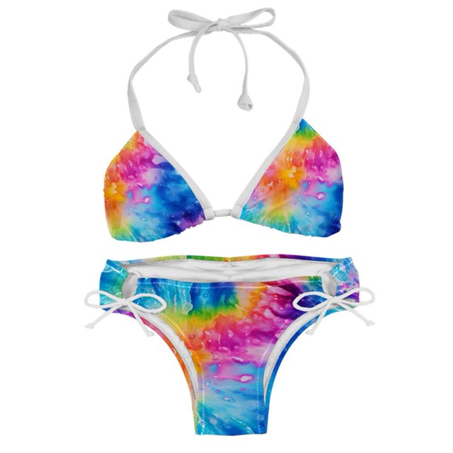 tie dye36 Swim Suit Bikini Set with Detachable Sponge & Adjustable ...