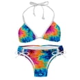thumbnail image 1 of tie dye42 Detachable Sponge Adjustable Strap Bikini Set Swim Wear 2-Pack Beach Swimsuit, 1 of 6