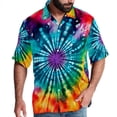 thumbnail image 1 of tie dye69 Men's Short Sleeve Button Down Casual Poplin Shirts for Summer Beach, Printed Design - Unisex, 1 of 6