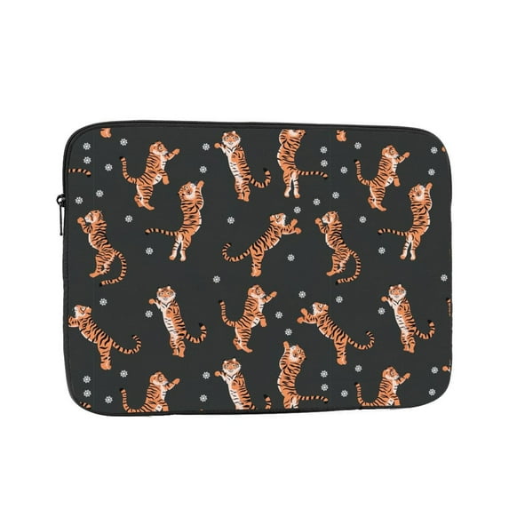 tigers and snowflakes 15 inch Portable Laptop Sleeve Compatible with MacBook Air Notebook Computer Case for Men Women College School Students