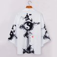 thumbnail image 1 of tiktok The same kind Kimono Obi Yukata Haori Floral And Birds Print Cardigan Women Men Japanese Coat Traditional Clothing, 1 of 6
