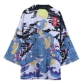 thumbnail image 1 of tiktok The same kind Kimono Obi Yukata Haori Floral And Birds Print Cardigan Women Men Japanese Coat Traditional Clothing, 1 of 6