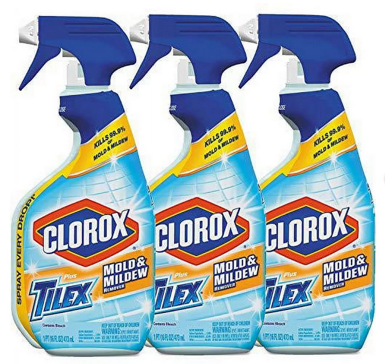 tilex 01100.3pk mold & mildew remover 16 fl oz (pack of 3), 48, clear