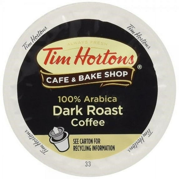 tim hortons dark roast single serve coffee cups, 96 count (packaging may vary)
