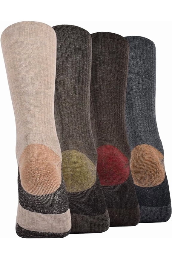 comfort cushioned crew socks 4 pairs br-dn