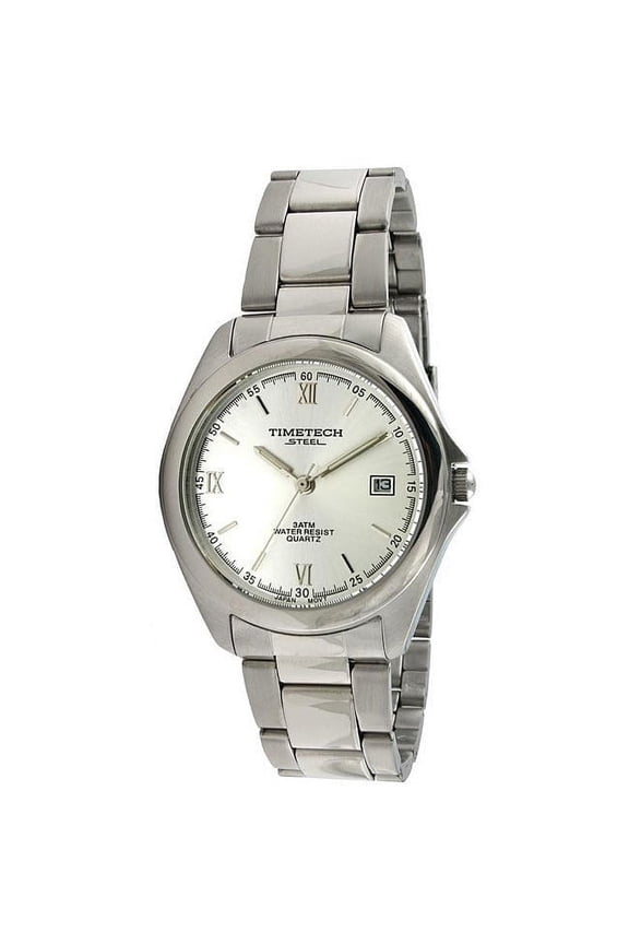 steel 3607m men's steel silver dial bracelet watch