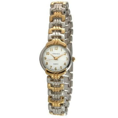 timetech women's 2680l two-tone wishbone link watch