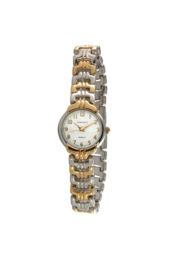 timetech women's 2680l two-tone wishbone link watch