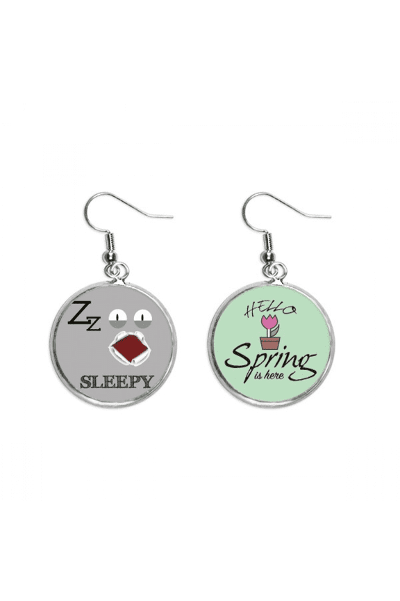 tired gray emotion snore sleepy decoration dangle season sp earring jewelry