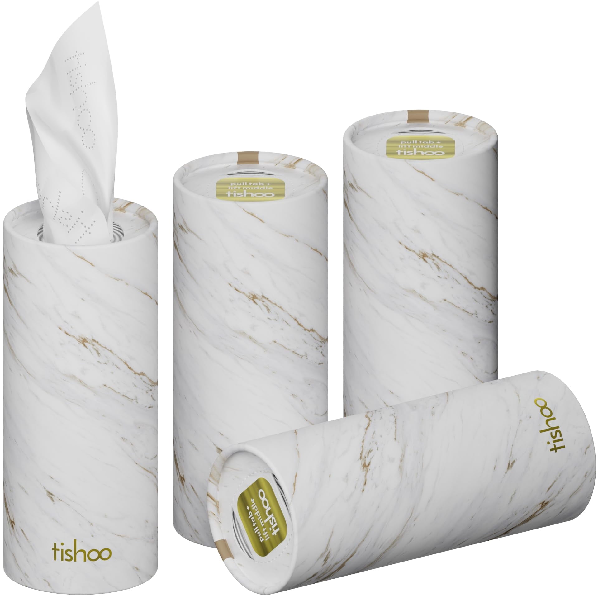 Tgissues tishoo Hyaluronic Acid-Infused Luxury 4-Ply Tissues | 4 Tubes, Marble ...