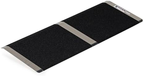 titan ramps aluminum 12in x 32in threshold ramp, high traction indoor ...