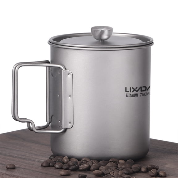 titanium coffee cup 750ml French Press Pot Camping Coffee Pot for Outdoor Activities
