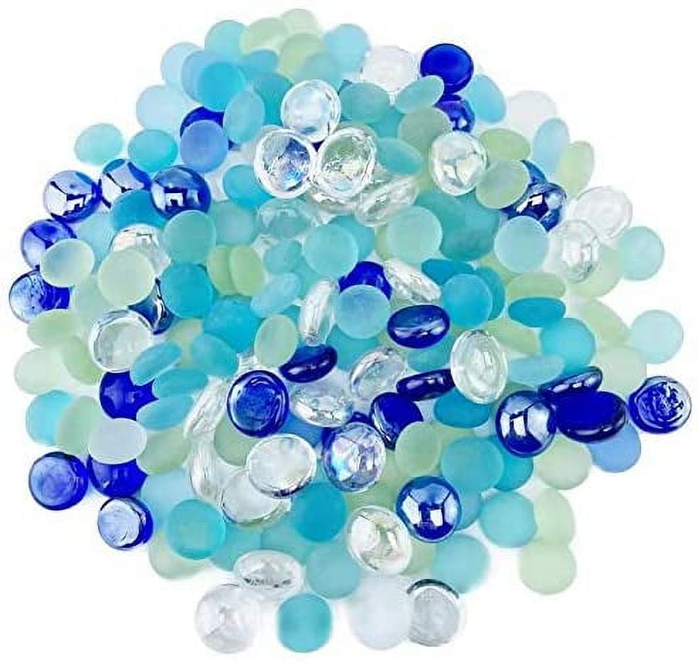17-19mm Flat Glass Beads Glass Gems Aquarium Pebbles/Vase Filler/Fish Tank  Glass Pebbles - BloomStone