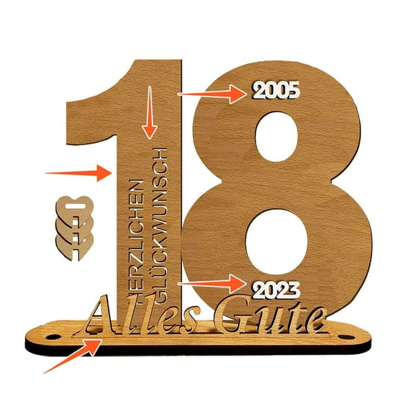 tkerinse Personalized Birthday Gift for Women Men, Wooden Birthday Money Gift, Funny Birthday Gift Ideas Customize Wooden Sign Guest Book, Birthday Gifts for Birthday Party Decoration D1L5