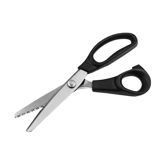 tkerinse Pinking Shears for Fabric, Stainless Steel Zig Zag Scissors, Serrated, Crimping Scissors with Comfort Grips Handle, Professional Peaking Shears for Sewing, Craft, Dressmaking